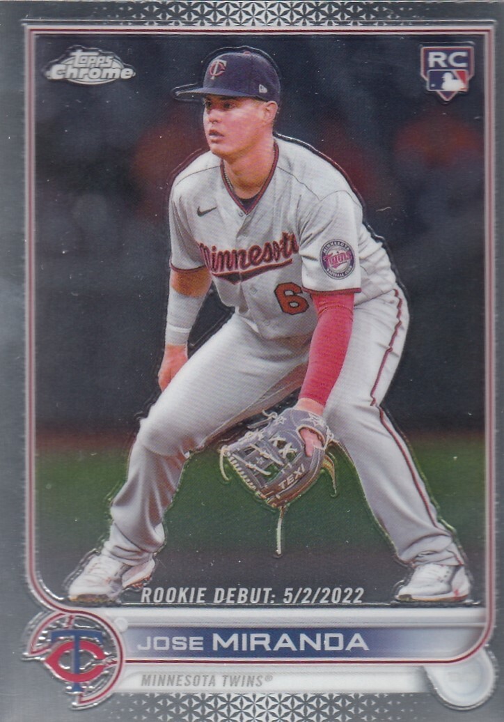 JOSE MIRANDA TOPPS CHROME UPDATE ROOKIE DEBUT RC MINNESOTA TWINS #USC6 2022 22