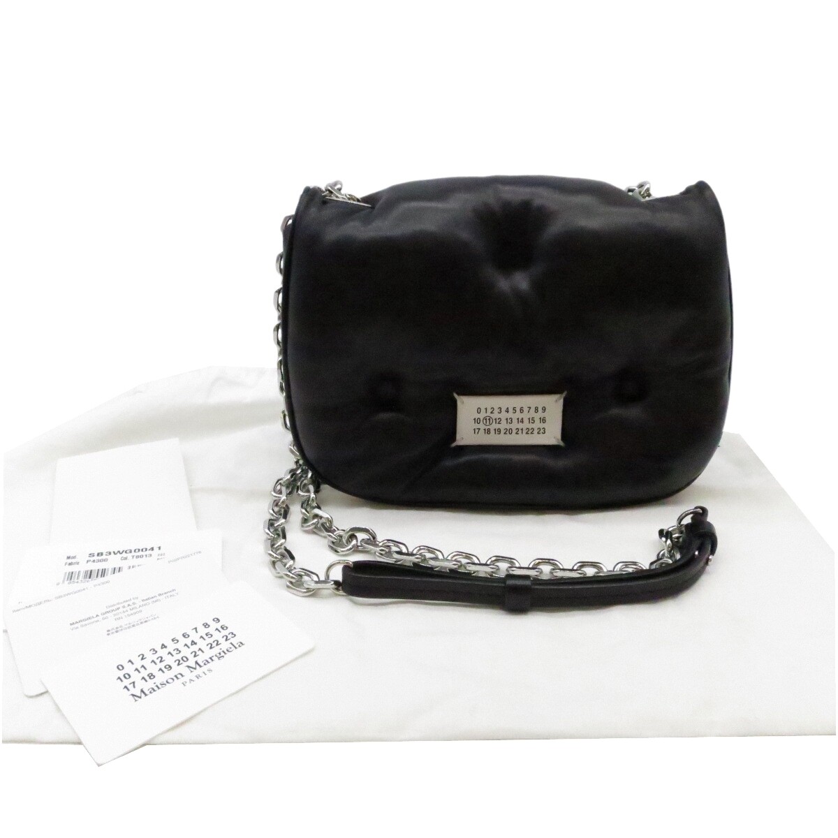 【関税&送料込み】Maison Margiela Glam Slam Flap Bag Small Auth Maison Margiela Glam Slam Mini Flap Shoulder Bag Black