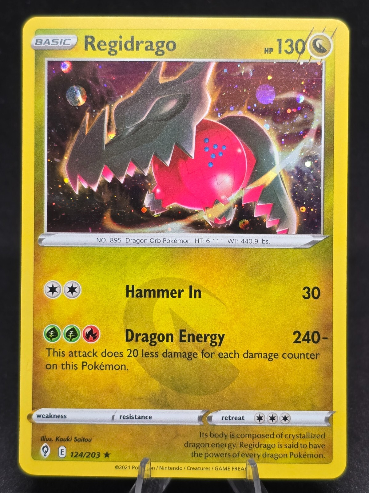Pokemon TCG Regidrago 124/203 Crown Zenith Cosmos Holo Rare NM