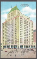 Hotel Manger at North Station Boston Mass Linen Postcard