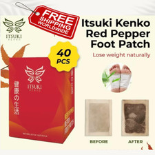 1 Box Itsuki Kenko Red Pepper Herbal Foot Pads Patch Detoxifying FREE SHIPPING