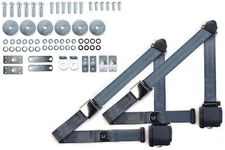 RetroBelt 1965-73 Ford Mustang Shoulder Seatbelt Kit Bucket Seat Aviation Blue