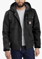 CARHARTT Washed Duck Bartlett Jacket Men's Size M Black