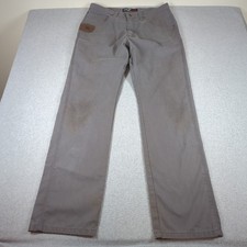 Wrangler Riggs Workwear Pants Men's 36x36 Gray Ripstop Carpenter Ranger Work
