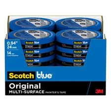 ScotchBlue Original Painter's Tape 24 Rolls 0.94 Inch Multi Surface Solution