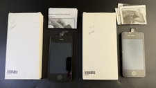 Lot Of 2 iPhone 4-s Black Screens Front Plate Untested F2.1