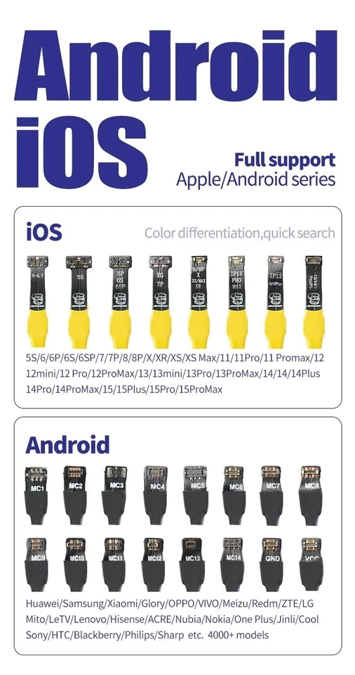 iPhone Android Boot Test Cable DC Bench Power SupplyRepair Apple 6-15 Series UK - Image 4 of 4