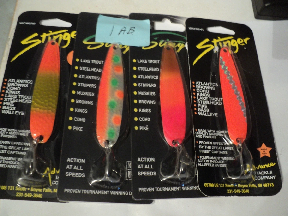 2 Michigan Stinger Magnum Spoons (Ludington Special) – Cucchiaio Da Traina Per Acqua Dolce E Salata, NIP