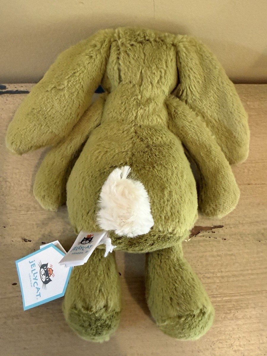 New Jellycat SMALL Little Bashful Moss Bunny Authentic Green