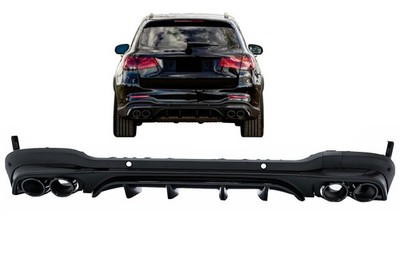 Diffusor Tipps für Mercedes GLC SUV X253 Facelift 2020- GLC43 Look Night Paket