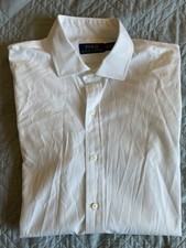 Polo Ralph Lauren Slim Fit White Spread Collar Poplin Dress Shirt 15 1/2/39 198