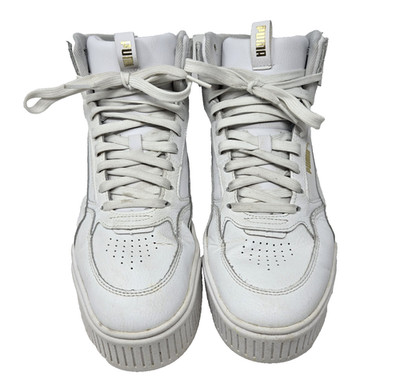Size 9.5- Puma  Karmen Rebelle Mid White Sneaker Women s Shoe Sneaker