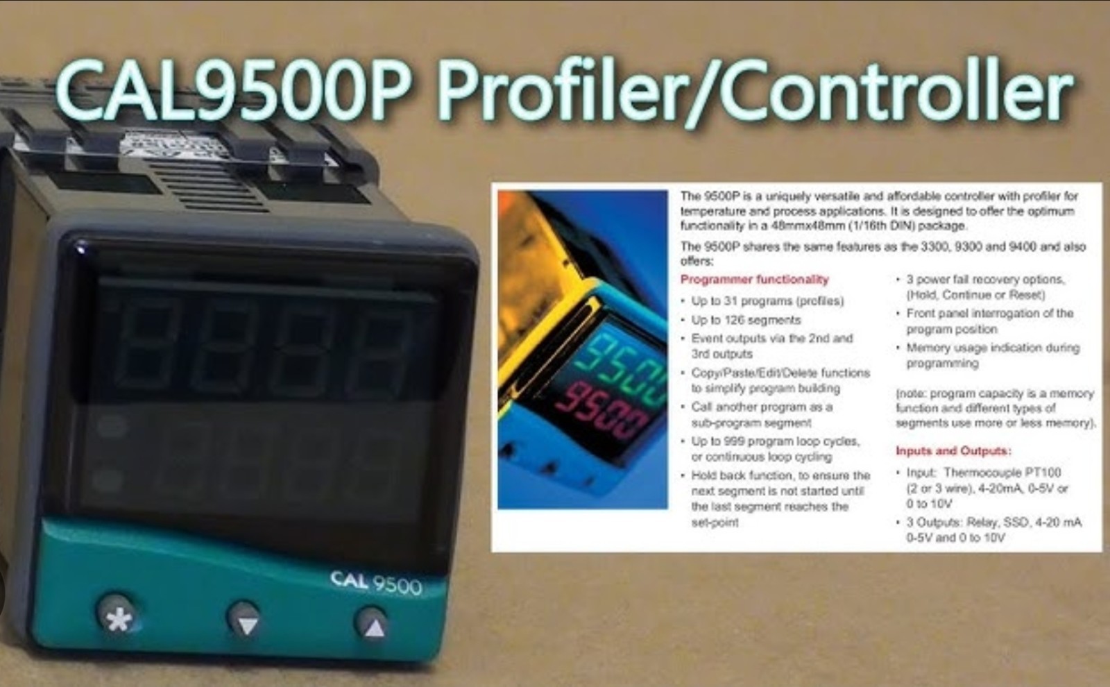 NEW Cal Controls 95B11PA400 Controller 9500