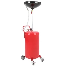 20Gallon Portable Waste Oil Drainer Tank-Industrial Fluid Drain Tank With Wheels
