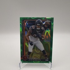 2025 Topps Chrome Roschon Johnson Green Refractor /99 Chicago Bears 49/99 RB