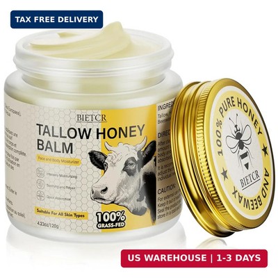 Organic Grass-Fed Beef Tallow for Skin,Body,Tallow Face Moisturizer,Lip Balm,Whi