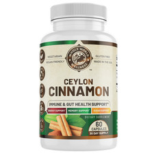 Organic Ceylon Cinnamon Supplement. USA Made.