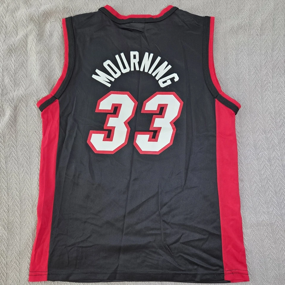 Camiseta Alonzo Mourning #33 Miami Heat Campeón NBA Vintage Juvenil Grande 14-16 Foto 2 de 4