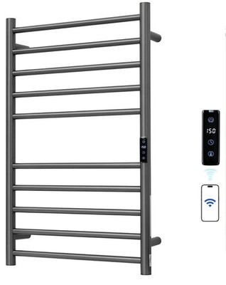 Electric Towel Rack with Voice Control for Alexa & Google Home,10 bars. wall mnt