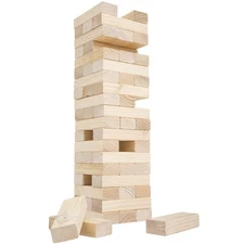 Giant Wooden Tower Game Stacking Blocks Pinewood Yard Games 54 Blocks