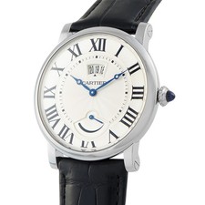 Cartier Rotonde Calendar Aperture and Power Reserve Steel Watch w1556369 2