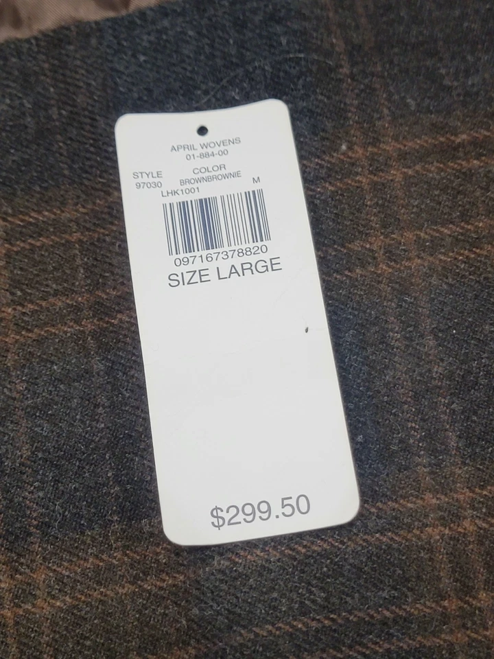 Jaqueta Grant Thomas Masculina Grande Couro Marrom Camurça Xadrez Colcha Forrada Botão para Cima - Imagem 4 de 4