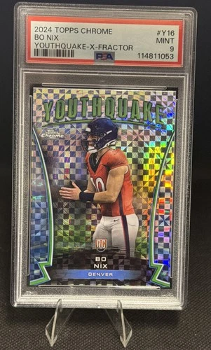 2024 Topps Chrome - Youthquake Bo Nix #Y-16 X-Fractor (RC) PSA 9