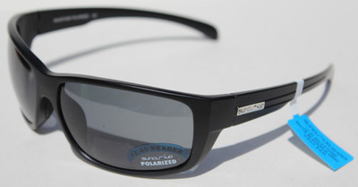 SUNCLOUD Milestone POLARIZED Sunglasses Bifocal/Readers +2.00 Black/Gray $80