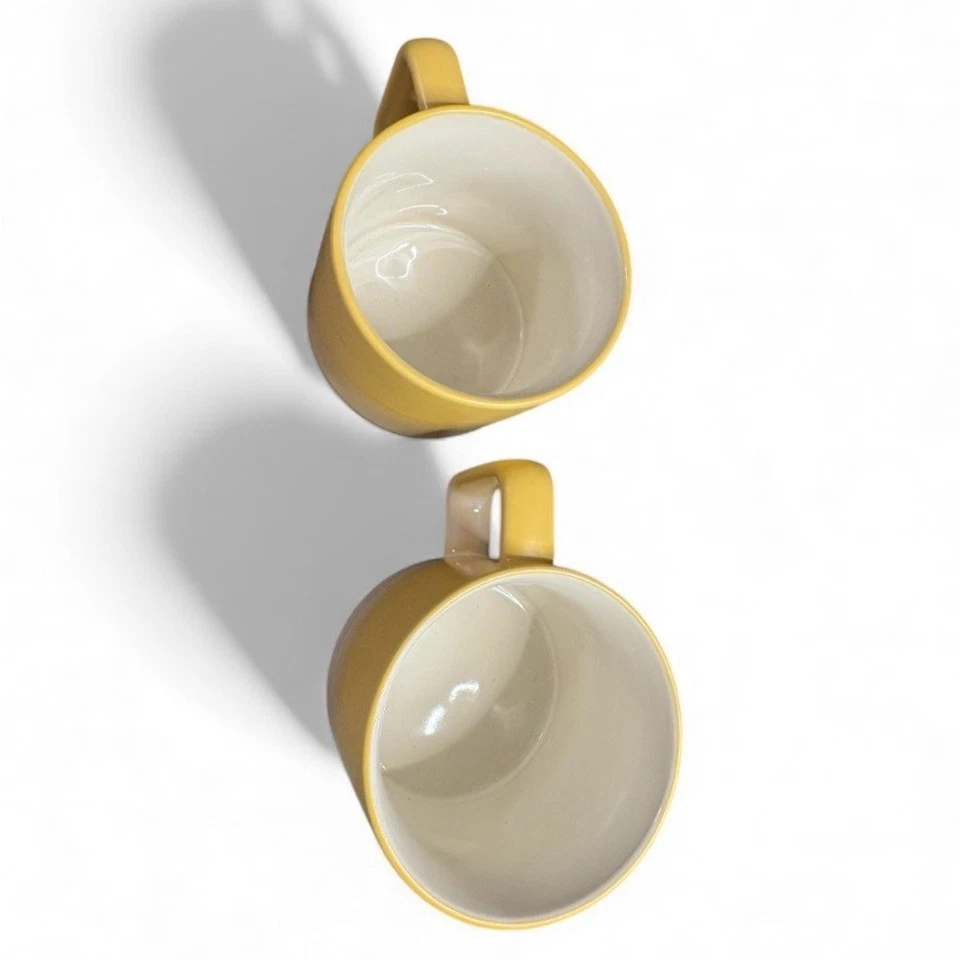 West Elm | Retired yellow Stackable Sunset Mug set of 2 EUC no cracks or chips - Image 4 of 4