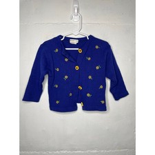 Baby Togs Vintage Sunflower Knit Sweater Baby Size 24 Months Cardigan