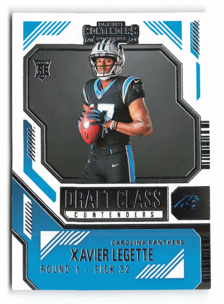 2024 Panini Contenders Xavier Legette #107 Rookie Auto Carolina Panthers