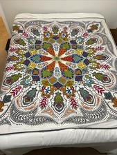 World Market Andana Medallion Shower Curtain 72x72 Multicolor Boho Mandala FLAW