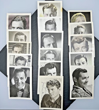 16 VINTAGE 3.5" x 5" B & W PROMOTIONAL PHOTOS OF MALE MOVIE STARS M868