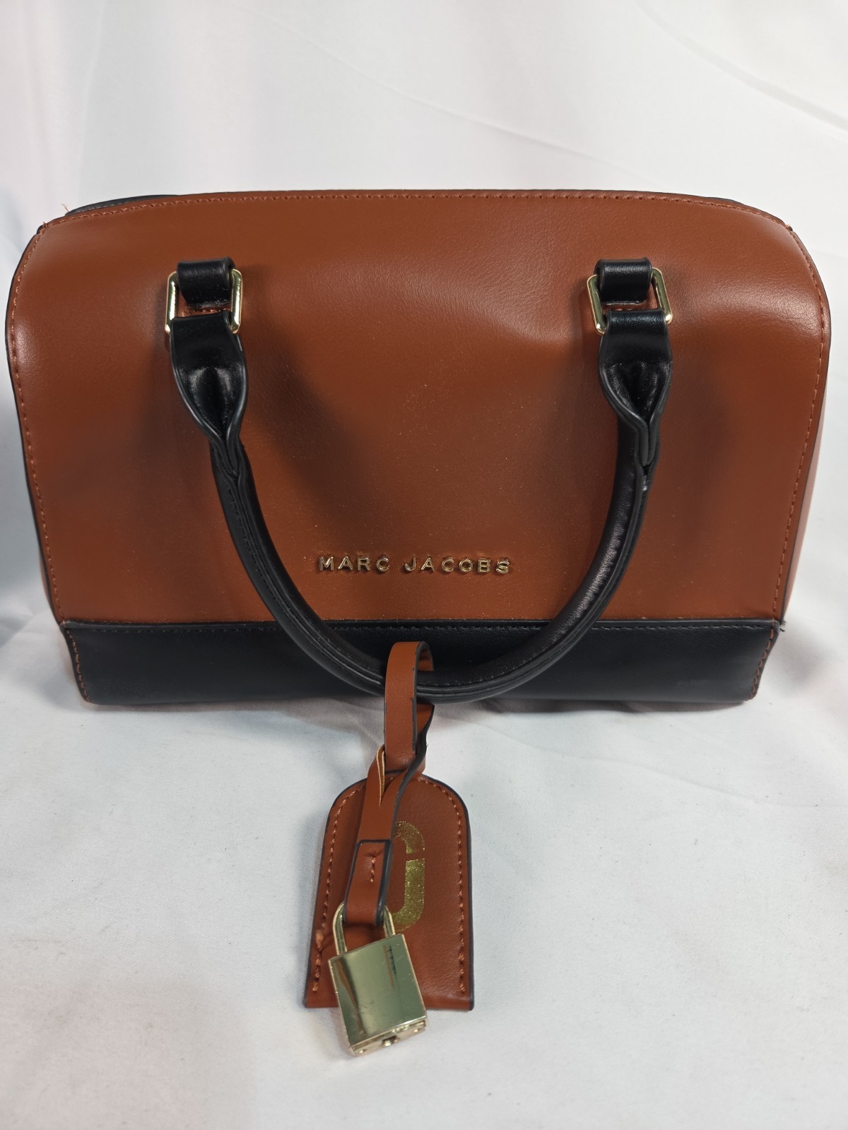 Marc Jacobs Brown Leather Mini Satchel Gold Hardware