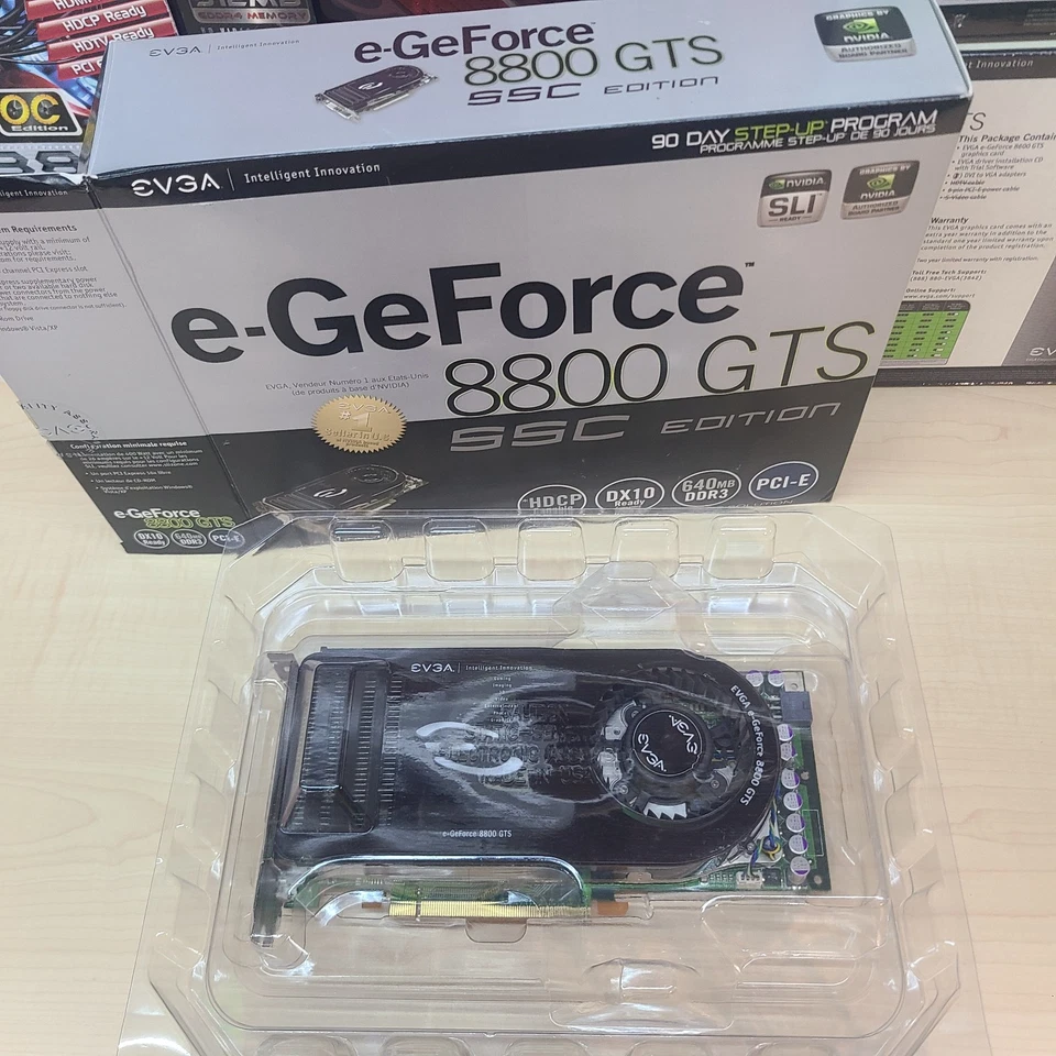 EVGA e-GeForce 8800 GTS 640MB | 8600 GTS 256MB | 8500GT 512MB Video Card Lot - Image 3 of 4