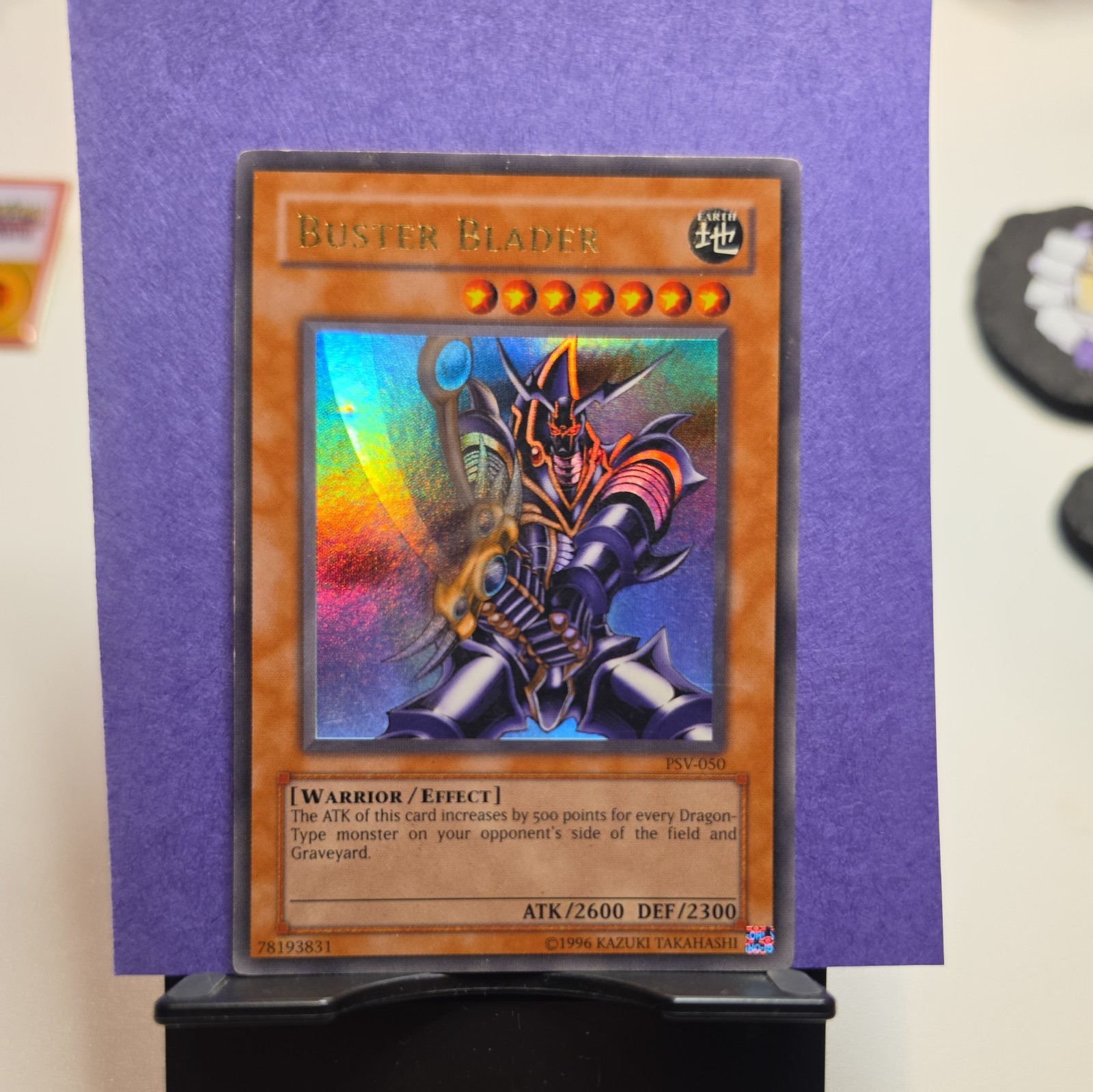 Buster Blader PSV-E050 YuGiOh Pharaoh's Servant trading card — raw and PSA graded price guide