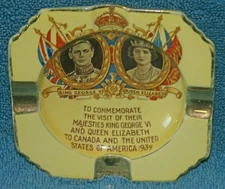 1939 COMMEMORATIVE ROYAL VISIT ASHTRAY