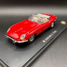 Kyosho Jaguar E-Type Roadster 1/43 Red Diecast Car with Beige Interior