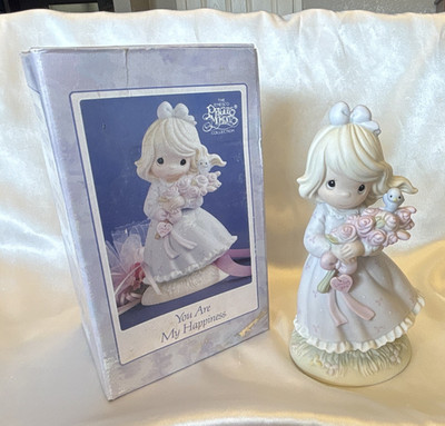 Enesco Precious Moments ''You Are My Happiness'' Girl Porcelain Figurine Boxed