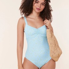 Andie The Nadi One Piece Swimsuit Blue Powder Ditsy Floral size S NWT