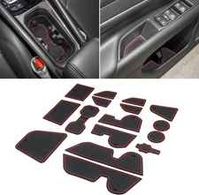 Cup Holder Accessories Premium Custom Fit Inserts Center Console Liners Red