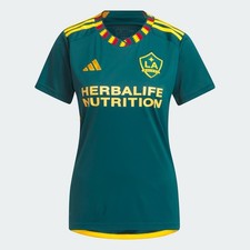 NWT Adidas Womens LA Galaxy Away Jersey 22/23 Green/Gold Medium M *D