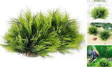2pcs Aquarium Plants Decorations Artificial Fish Tank Plants Plastic Green