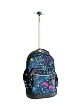 Tilami Rolling Or Shoulder Strap Backpack Blue Travel School 12X18