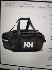 Helly Hansen Unisex H/H Scout Duffel Bag STD, Black Neon HH New 