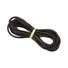 5mm Round Braided Leather Cord for Crafts Jewelry Making, Dark Brown(4 Yards)