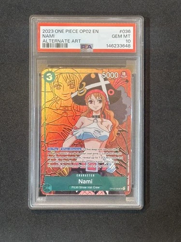 PSA 10 GEM MINT - NAMI ALTERNATE ART OP02-036 - One Piece Paramount War