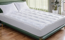 100 Cotton Mattress Pad, King Mattress Topper w/ 16 Inch Pockets NEW
