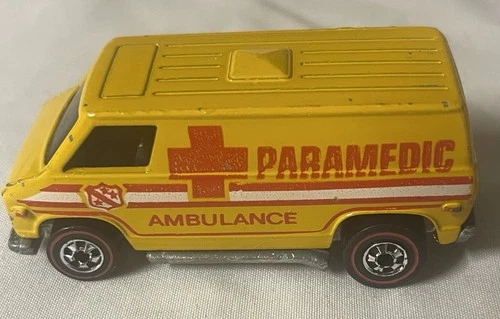 Vintage Hot Wheels Redline Flying Colors Paramedic Super Van Yellow HK 1974