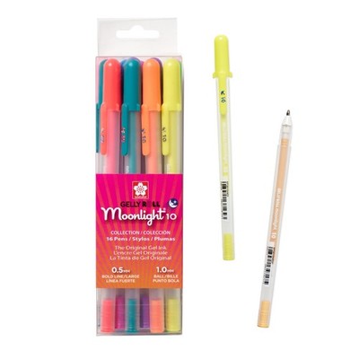 SAKURA Gelly Roll Moonlight 16 Pack, 10 Bold point, Bright Opaque Ink Gel Pe...
